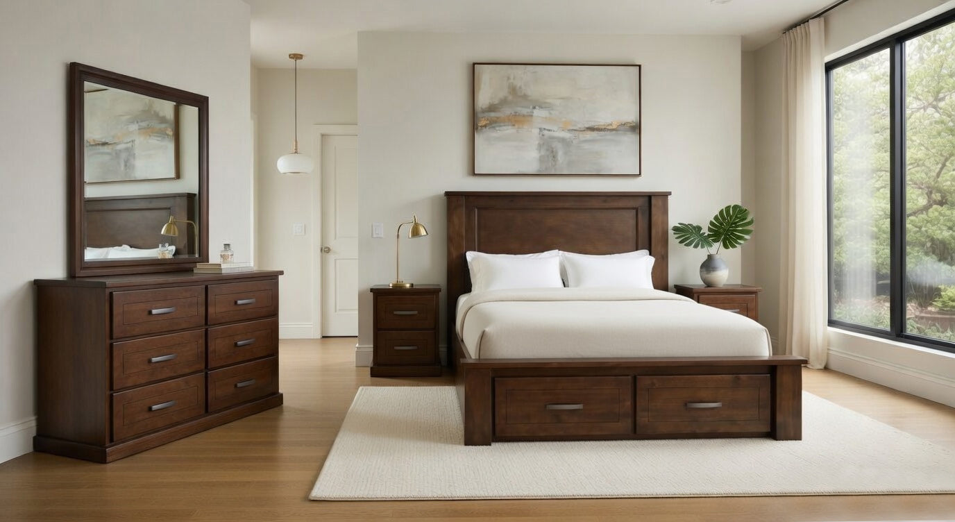Classico Panel King Bed with Drawers