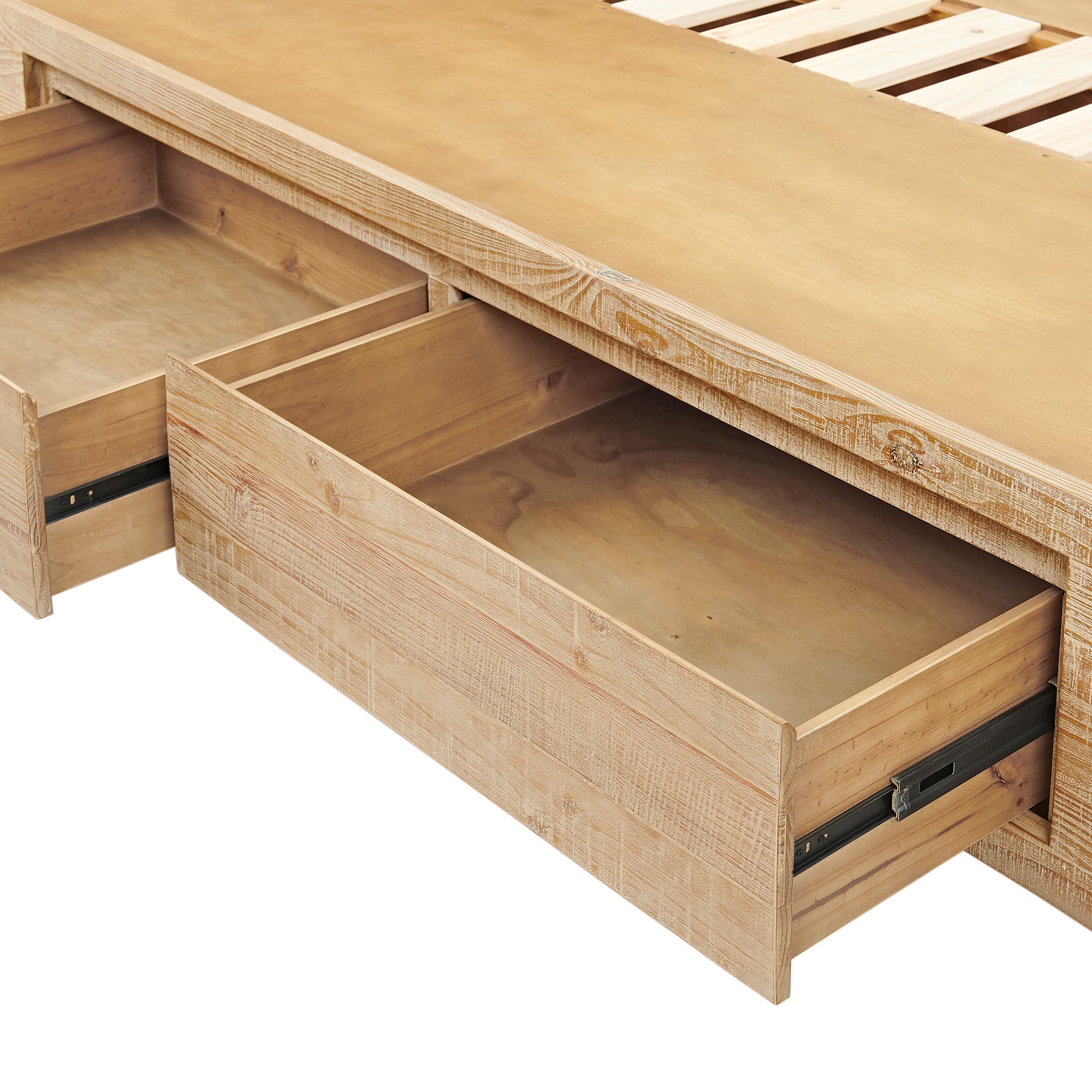Lucas 4 Drawer King Bed with Bookcase Headboard