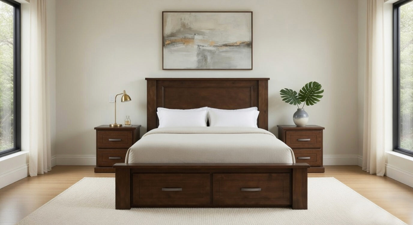 Classico Panel King Bed with Drawers