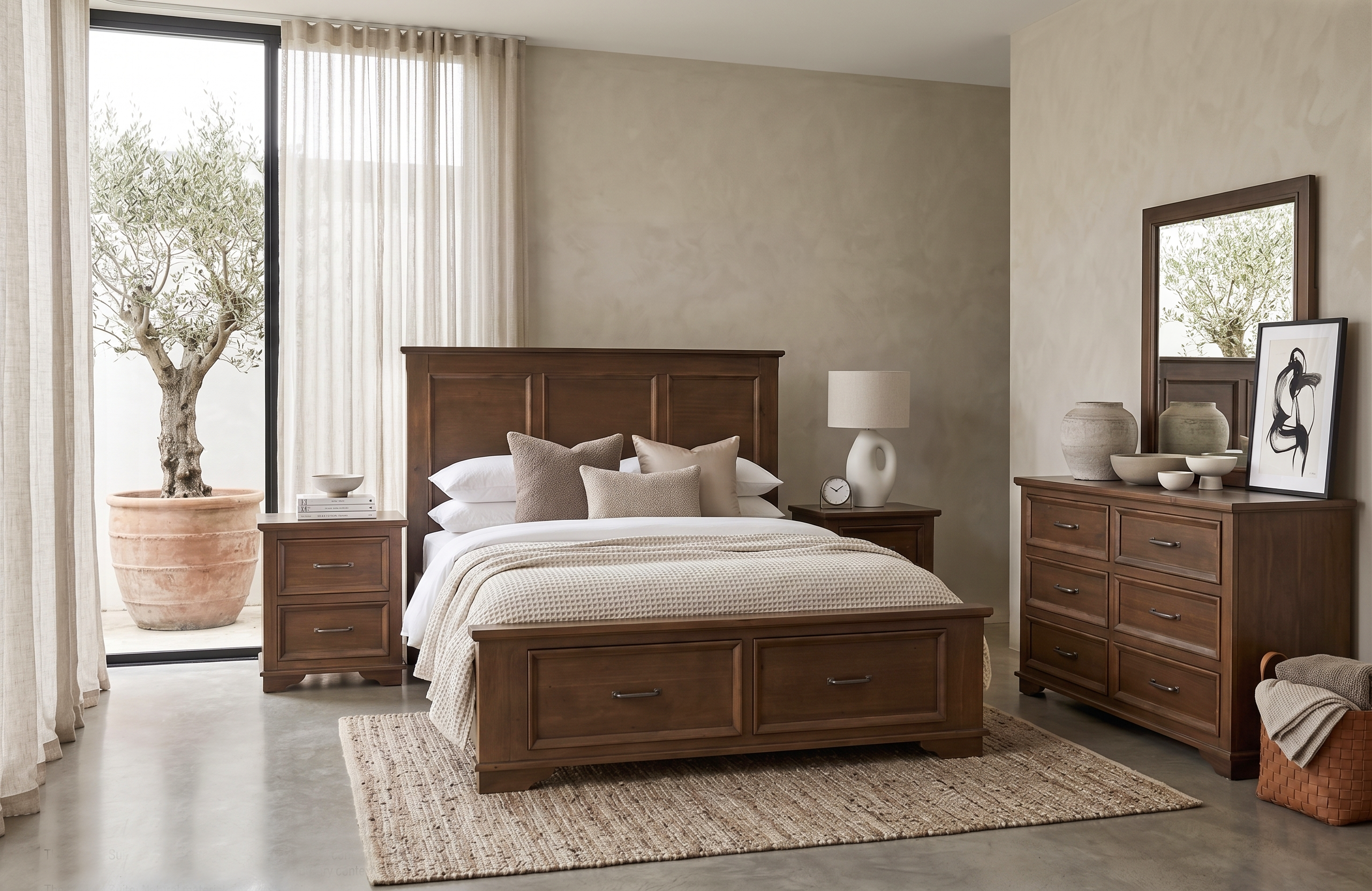 Isadora King Bed with Drawers