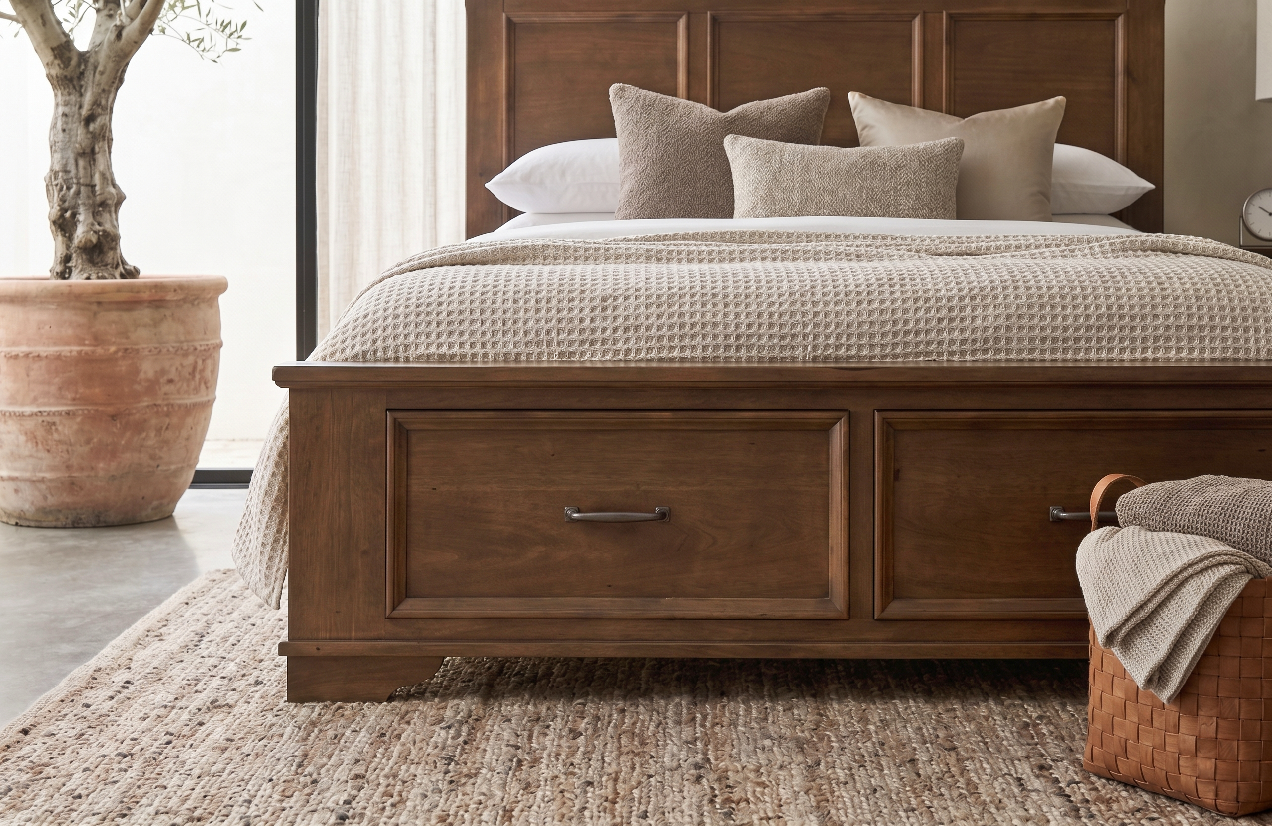 Isadora King Bed with Drawers