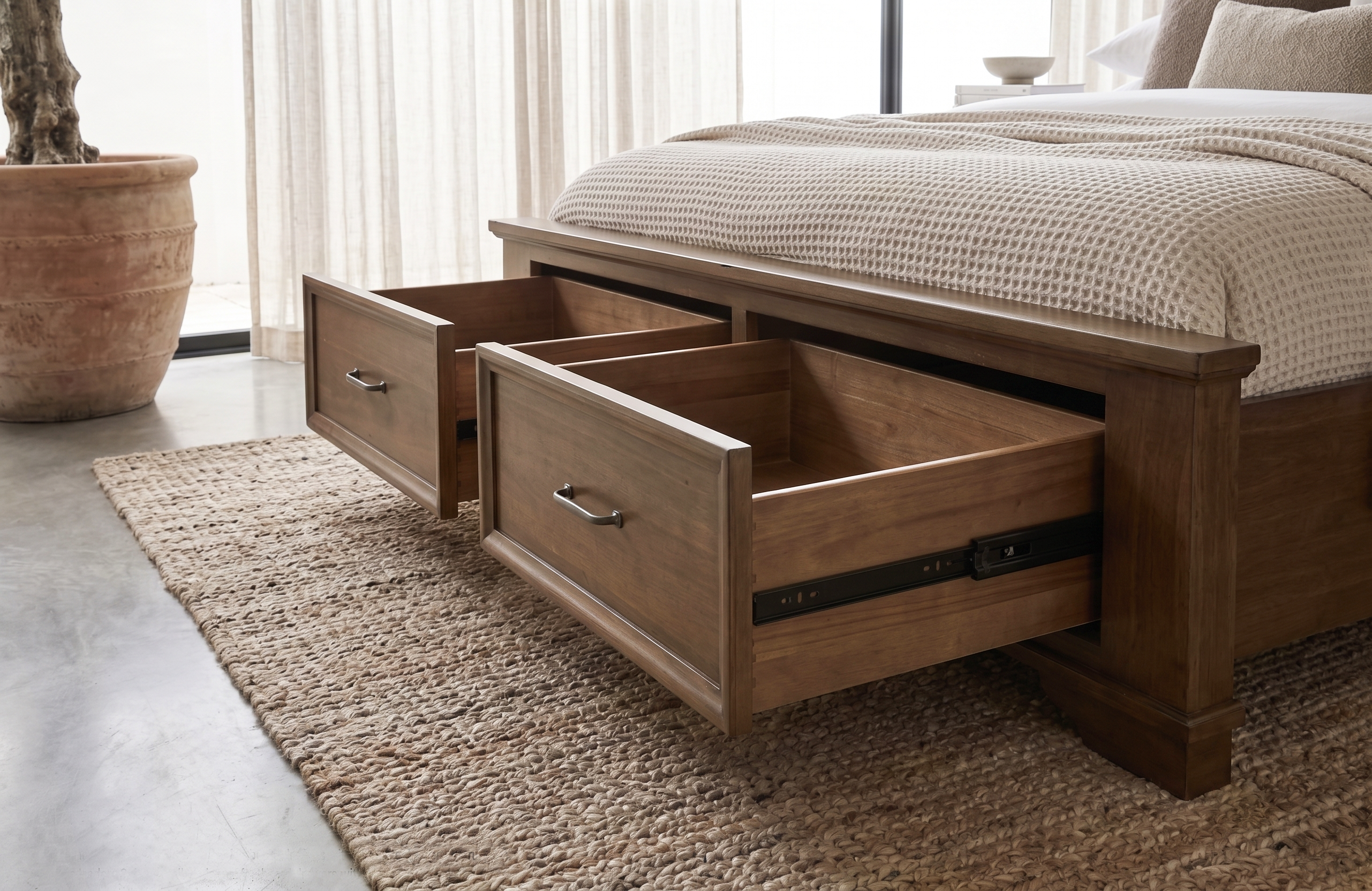 Isadora King Bed with Drawers