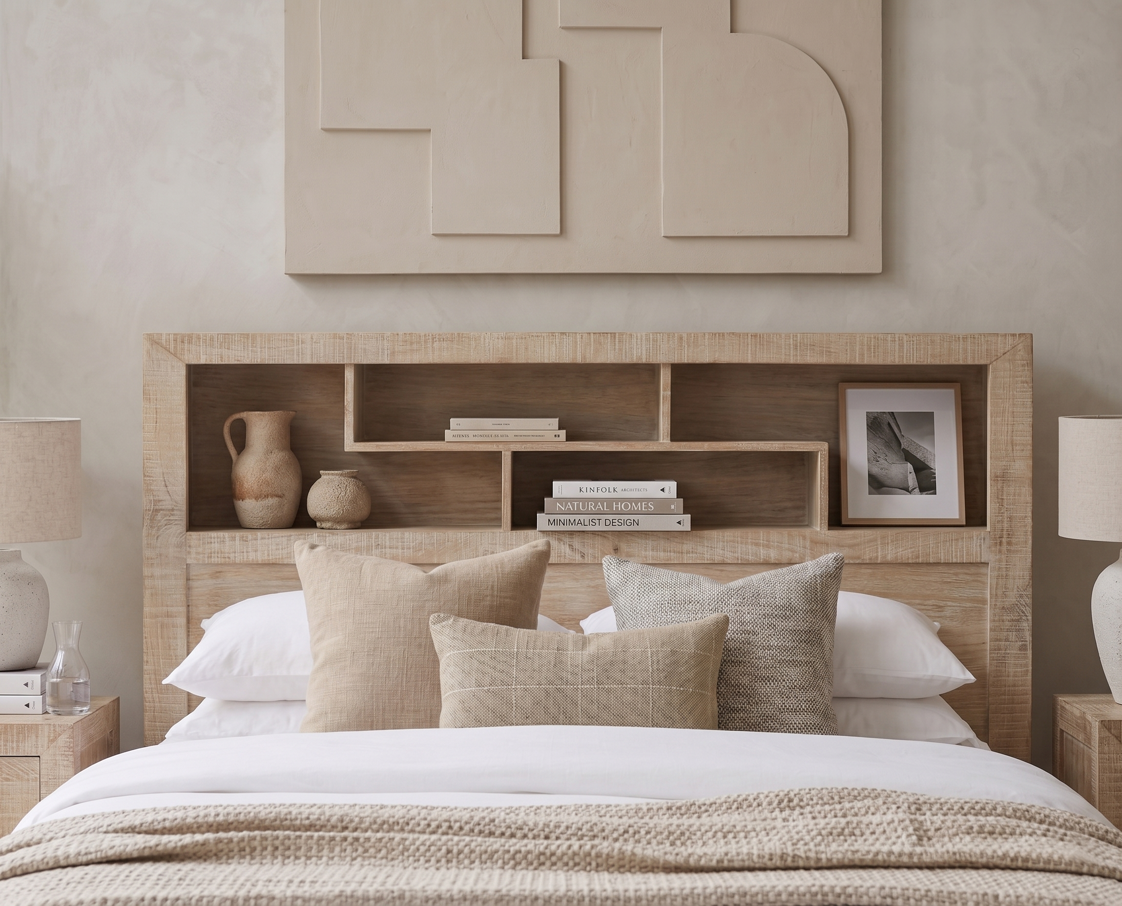 Lucas King 2 Drawer Bed with Bookcase Headboard
